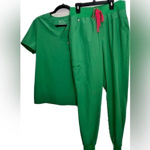 Figs Safety Green Women’s Jogger Set S/M